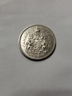 1968 Canada 50 Cents Silver-Tone Coin